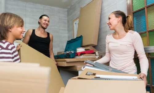 Office relocation planning in Shacklewell with boxes and desks