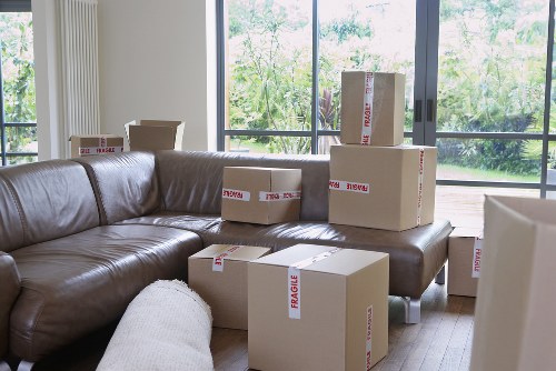 Example household move in Shacklewell with boxes and furniture