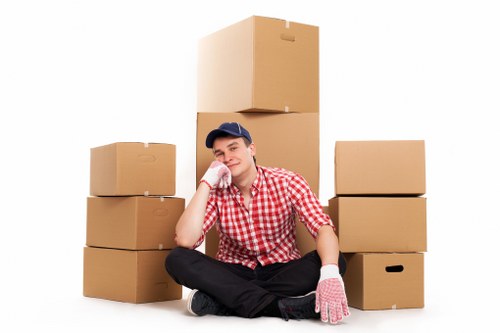 Commercial removals in a busy Shacklewell street